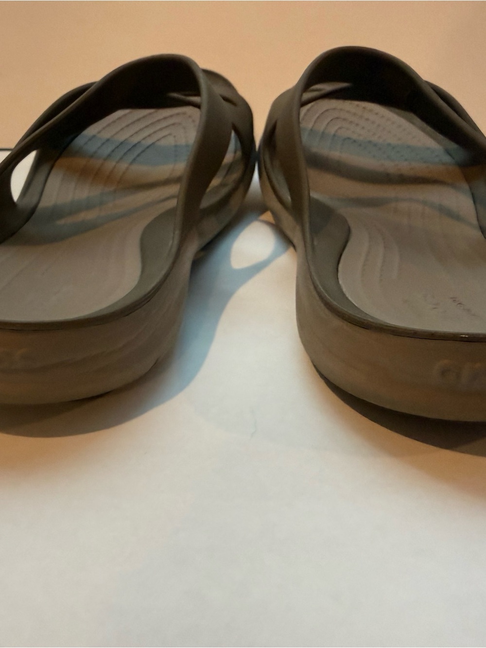 Crocs Women's Swiftwater Slide Sandals in Walnut - Size 8 - Picture 7 of 7